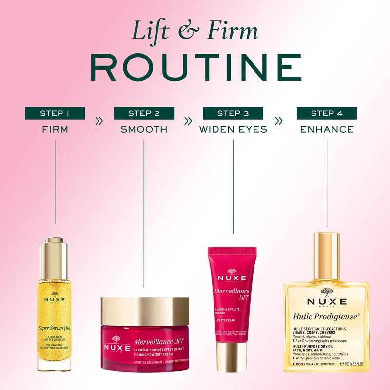 NUXE Merveillance Lift Eye Cream Firming & Lifting Anti-Aging Treatment for Wrinkles, Puffiness & Bags, 0.51 Fl Oz