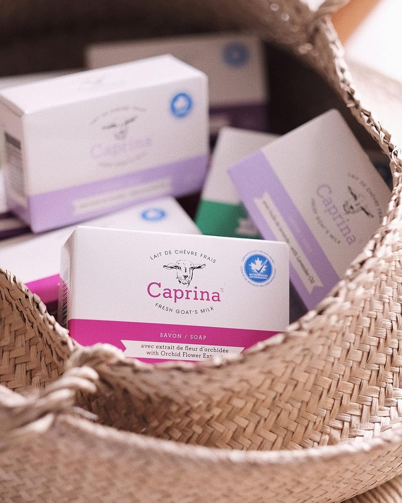 Caprina by Canus Goat Milk Soap Bar, ORIGINAL, 5 oz (141 g) Bars, 12-Pack, Moisturizing Daily Cleanser for Face, Hands & Body, Fresh Canadian Goat Milk