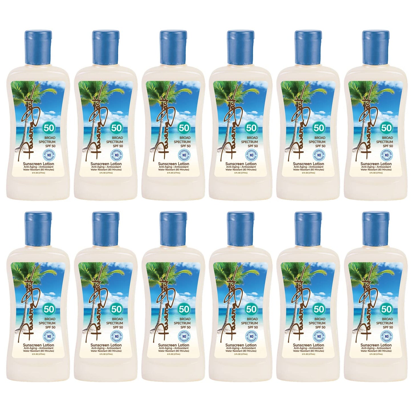 Panama Jack Sunscreen Suntan Lotion - SPF 50, Broad Spectrum UVA/UVB Protection, PABA, Paraben, Gluten & Cruelty Free, Water Resistant (80 Minutes), 6 FL OZ