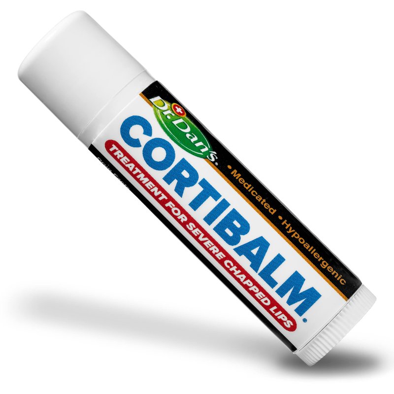 Dr. Dan's Cortibalm- 12 Pack - for Dry Cracked Lips - Healing Lip Balm for Severely Chapped Lips - Designed for Men, Women and Children