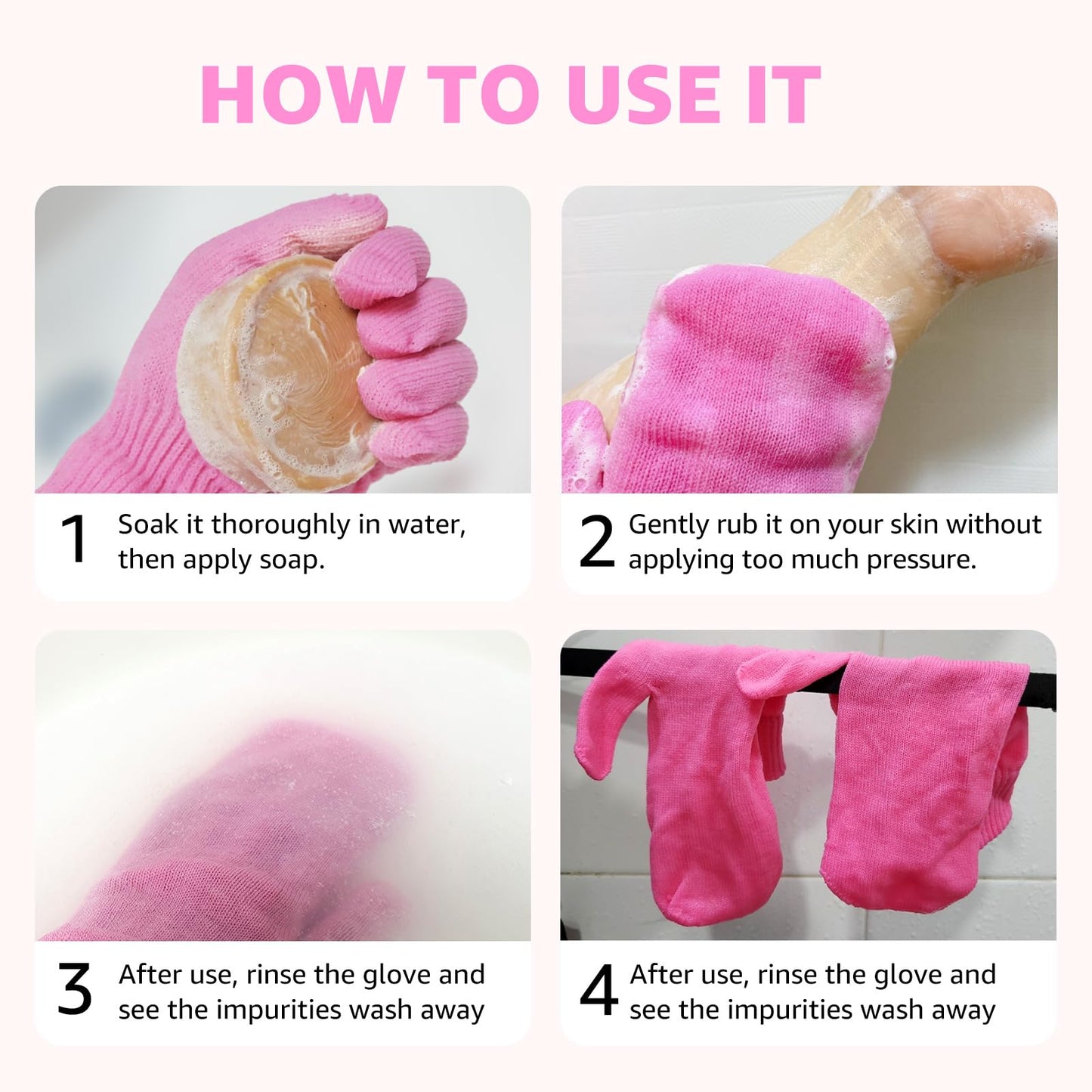 COELO Korean Magic Exfoliating Shower Towel Scrubber | Large Soft Fiber Washcloth | Scrub Face & Body Reduce Dirt Gentle Cleaning | Spa Bath Scrubber for All Skin Types 때타월 때장갑