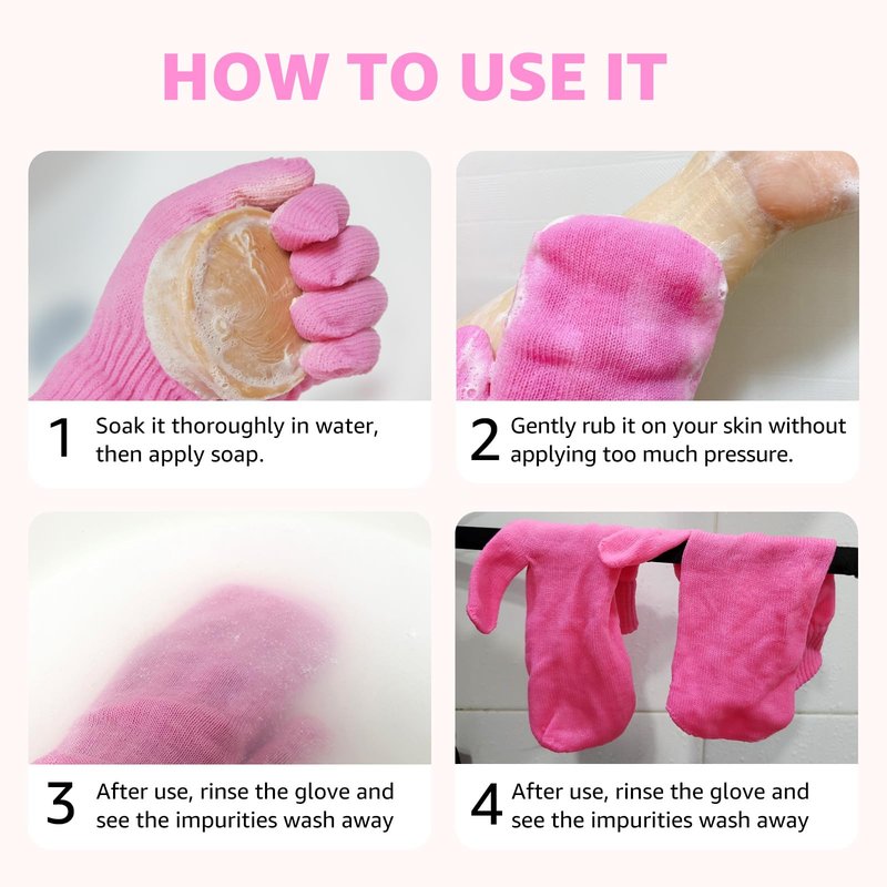 COELO Korean Magic Exfoliating Shower Towel Scrubber | Large Soft Fiber Washcloth | Scrub Face & Body Reduce Dirt Gentle Cleaning | Spa Bath Scrubber for All Skin Types 때타월 때장갑