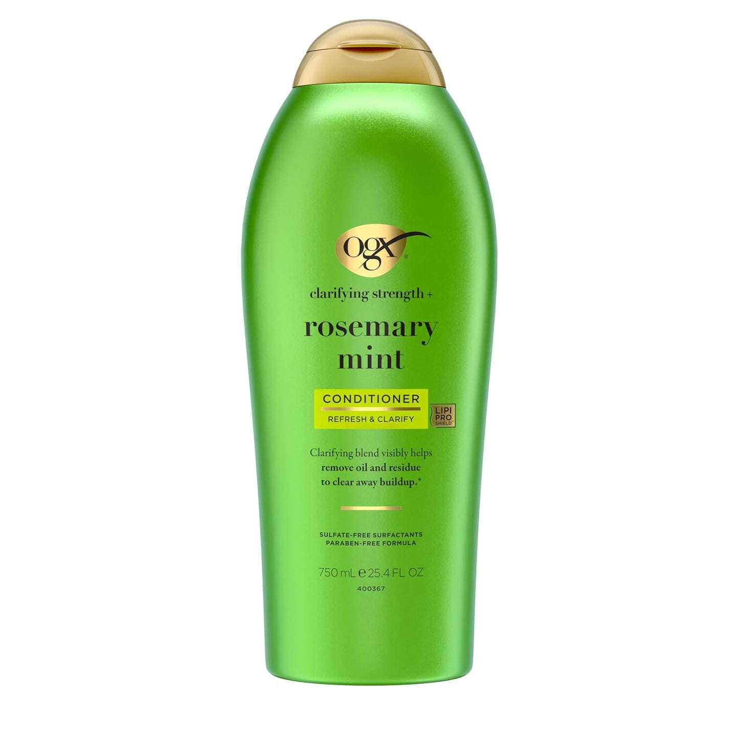 OGX Hydrating + Tea Tree Mint Conditioner, Nourishing & Invigorating Scalp Conditioner with Tea Tree & Peppermint Oil & Milk Proteins, Paraben-Free, Sulfate-Free Surfactants, 25.4 fl oz