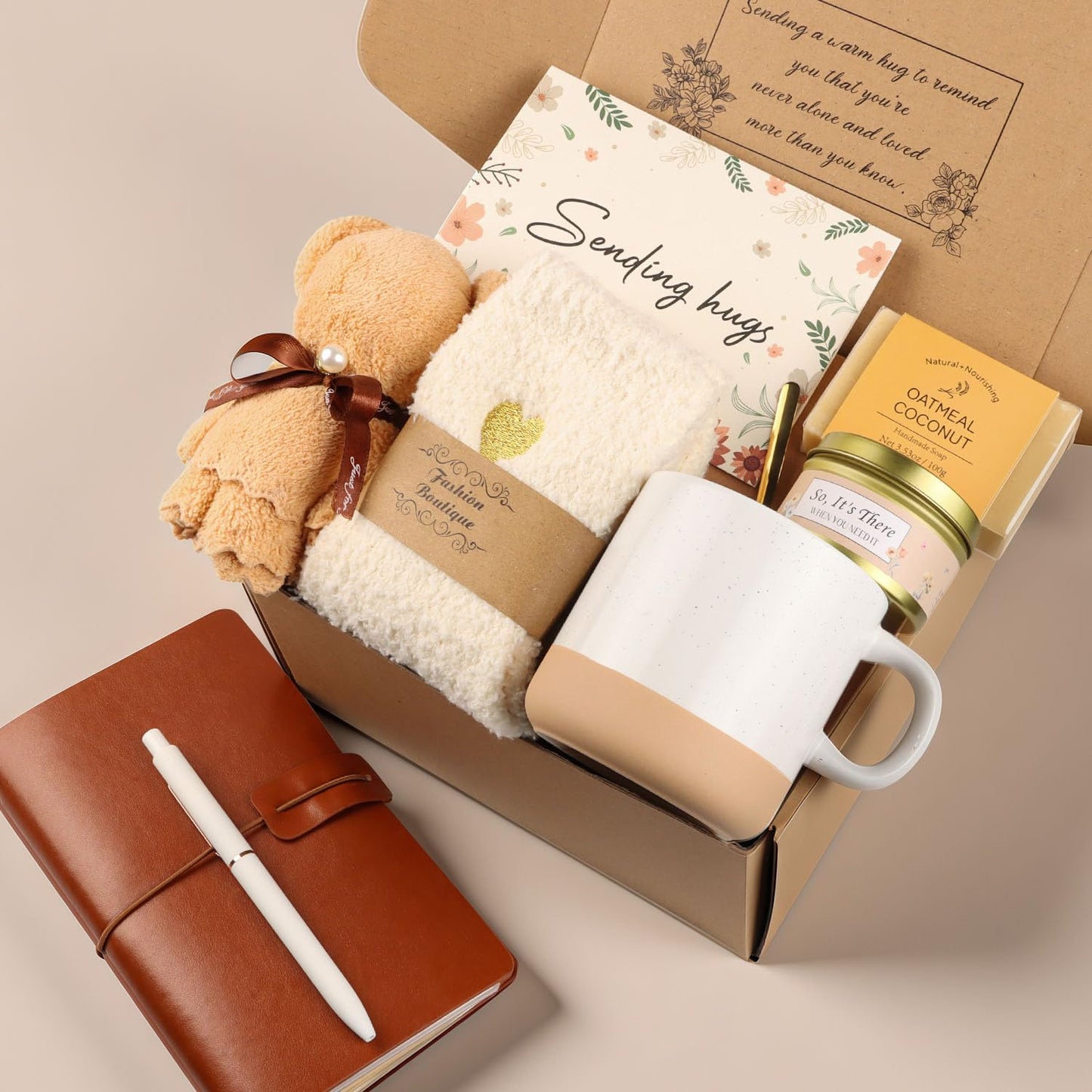 Get Well Soon Gift Baskets for Women, Thinking of You Self Care Gifts for Women Unique Gift Baskets Care Package, Happy Birthday Gift for Her, Mom, Sister, Best Friend, Wife, Girlfriend, Coworker