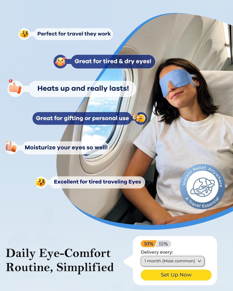 16 Pack Steam Eye Mask for Dry Eyes: Self-Heating Warm Compress for Stye Relief & Digital Eye Strain, FSA&HSA Eligible, Travel & Spa Essential, Disposable, No Microwave, Self-Care Gift, Unscented