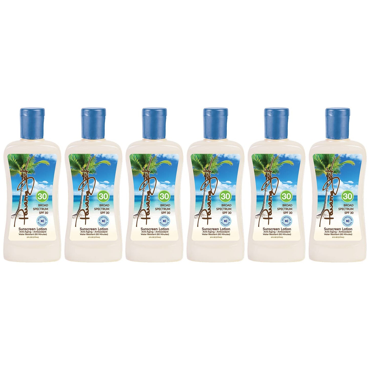 Panama Jack Sunscreen Suntan Lotion - SPF 30, Broad Spectrum UVA/UVB Protection, PABA, Paraben, Gluten & Cruelty Free, 6 FL OZ (Pack of 2)