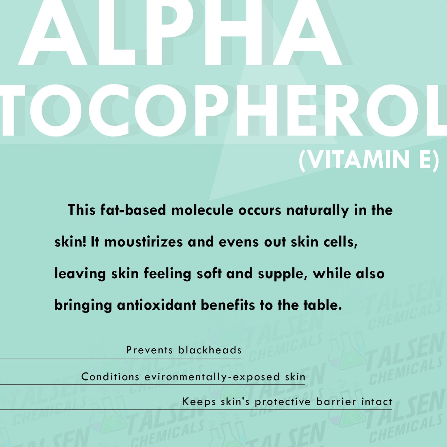 Talsen Chemicals Alpha Tocopheryl Acetate Vitamin E Powder for Skin Care DIY Cosmetic Grade 700 IU Acetate Powder (4 Ounce / 113 Gram)