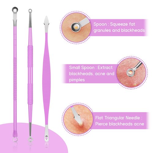 Blackhead Remover Tools, MORGLES 15PCS Pimple Popper Tool Kit Professional Stainless Comedone Pimple Extractor Tool for Blackhead Blemish Zit Removing with Metal Case 2024 Latest