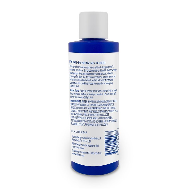 Differin Witch Hazel Toner for Face, Pore-Minimizing Skin Toner by the makers of Differin Gel, Gentle Skin Care for Acne Prone Sensitive Skin, 8 oz (Packaging May Vary)