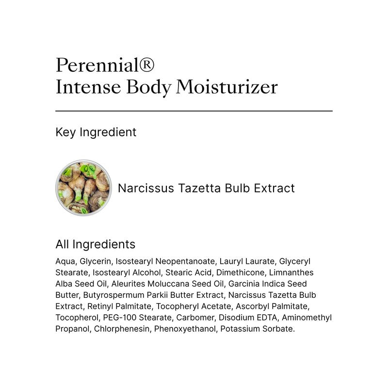 Nu Skin Perennial Intense Body Moisturizer | Hydrating Lotion for Softer, Supple Skin | Supports Skin Barrier & Resilience | Lightweight Daily Formula with Plant-Based Ingredients | 8.4 fl oz