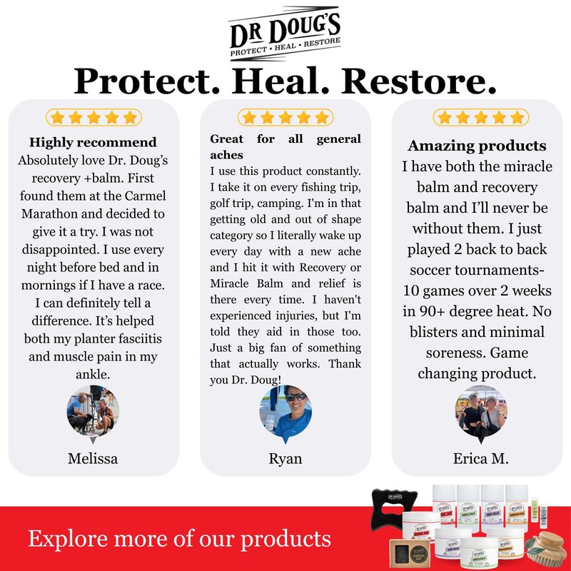 Dr. Doug's Recovery Balm – Organic Arnica & Magnesium Topical Rub – Soothing Support Lotion for Active Muscles, Joints, & Skin – Dermatologist Approved, Handmade in USA – (8 Ounce (Pack of 1))