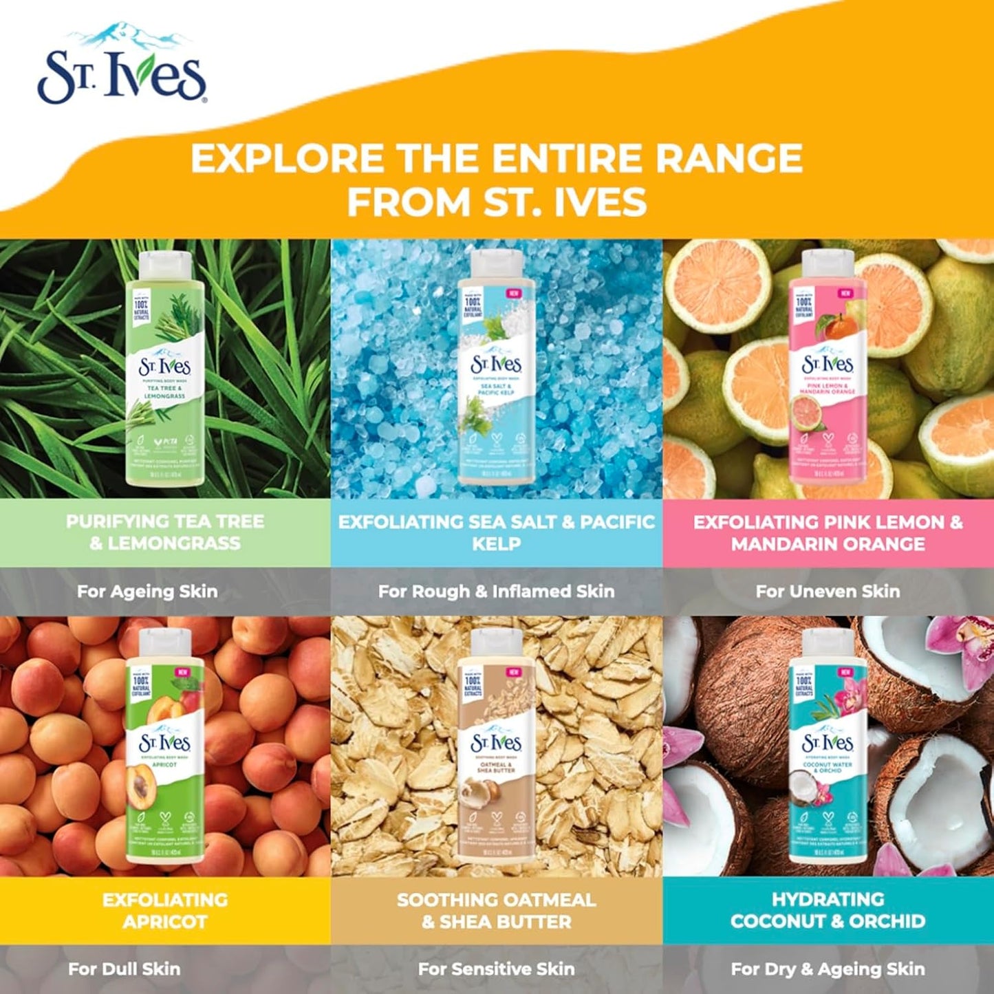 St. Ives Refreshing Body Wash, Rose Water & Aloe Vera, 22 Fluid Ounce (Pack of 2)