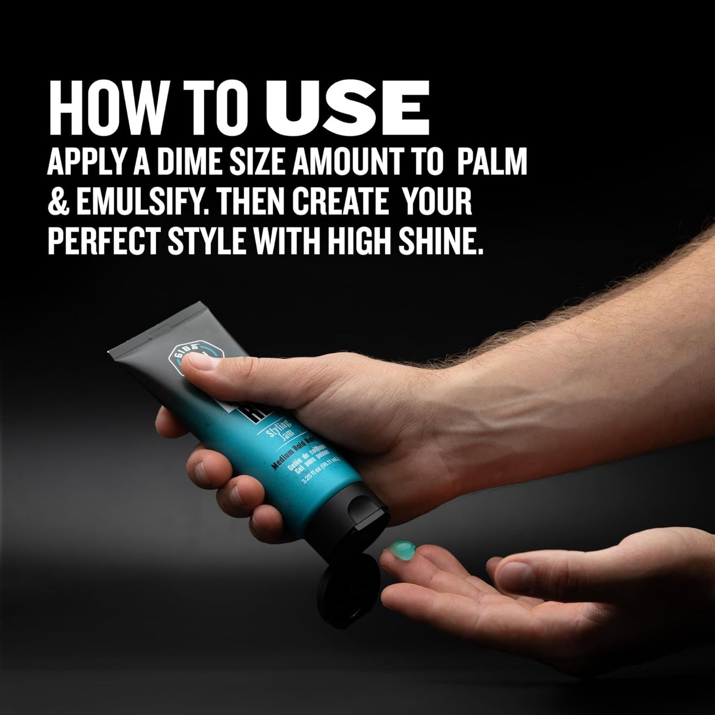 GIBS Grooming El Rey Styling Jam for Men, Medium Hold Hair Gel