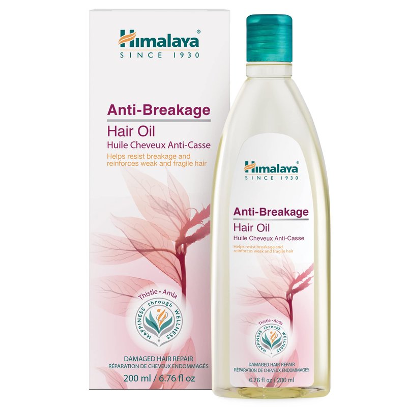 Himalaya Anti-Breakage Hair Oil with Thistle and Amla for Damaged Hair and Split Ends 6.76 oz (200 ml)