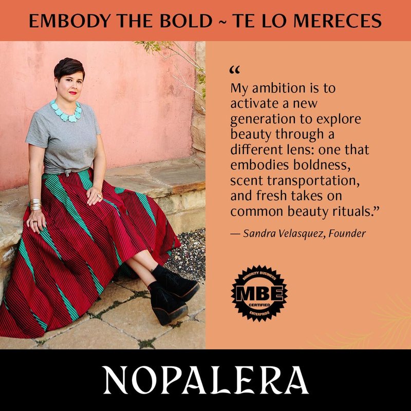 Nopalera Flor de Madera Eau de Parfum Travel Spray, Fresh Floral Woody Perfume with Tamarind, Mexican Citrus, Jasmine, Vetiver, Musk and Cedarwood, Clean Fragrance, Free from Pthalates 10ml
