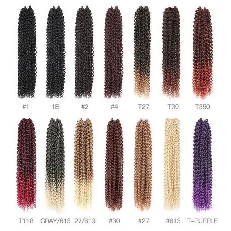 Pelokaa Passion Twist Hair - 16 Inch 7packs Blonde Water Wave Crochet Braids Synthetic Braiding Hair Extensions (16 Inch 7Packs, #27)