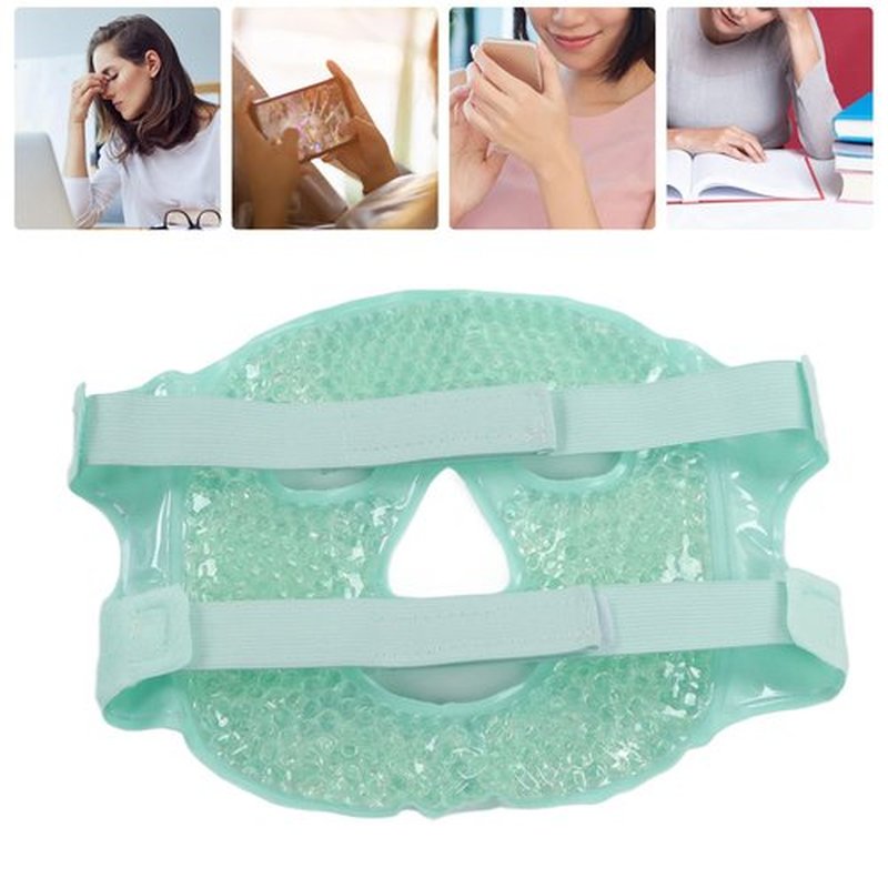 Face ice Pack ice Pack for Face Cold Face Mask Cold Face Eye Mask Ice Pack Reduce Face Puff Gel Beads Hot Heat Cold Compress Pack Face for Reusable for Post Laser Care (Light Green)
