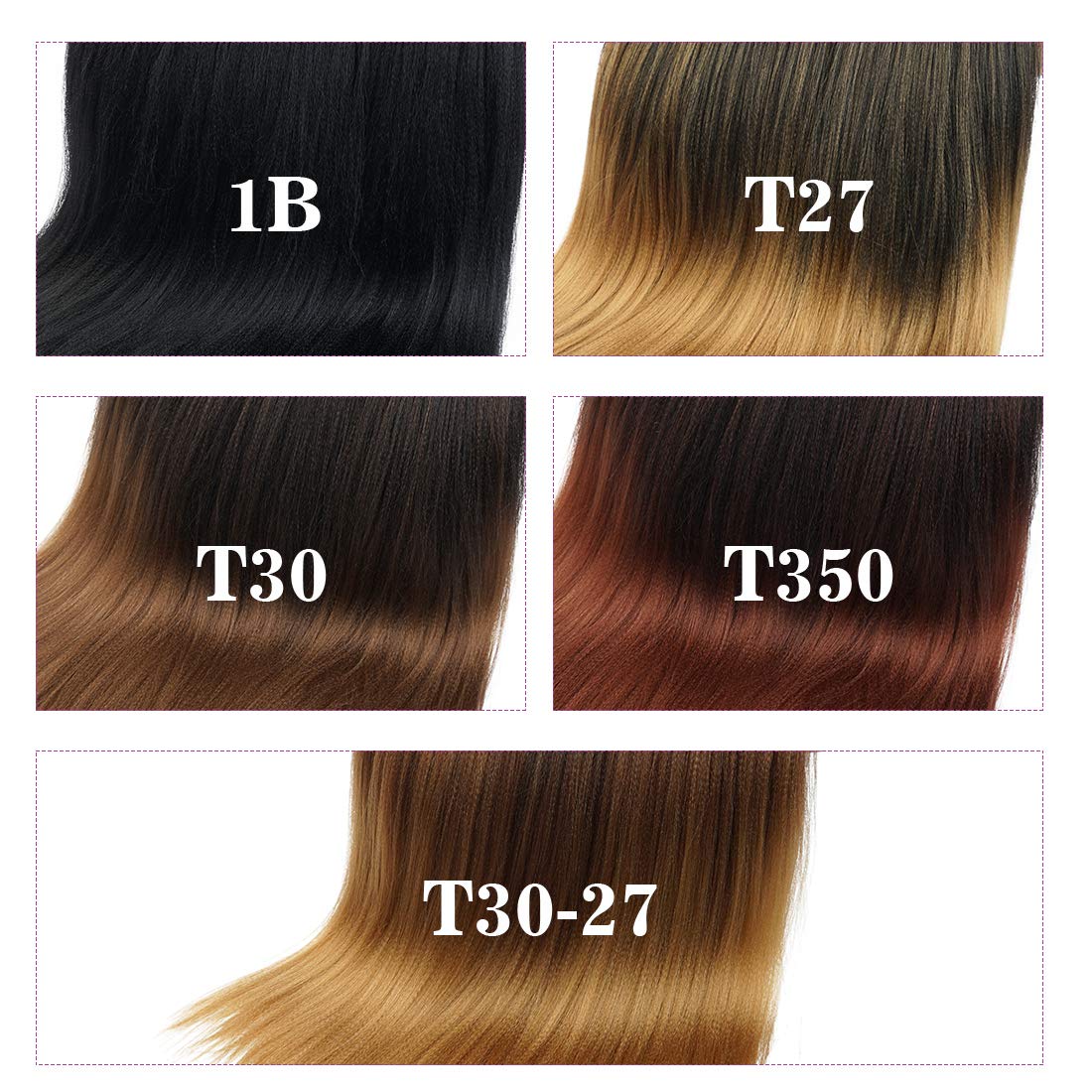 Bileaf Pre Stretched Braiding Hair 26 Inch Ombre Braiding Hair Hot Water Setting 8 Packs Long Braiding Hair Pre Stretched Soft Yaki Texture Synthetic Hair Extensions for Braids(1B-30-27)