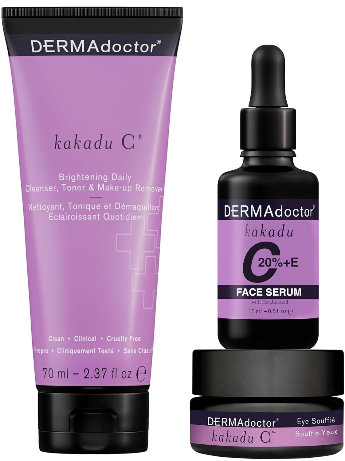 DERMAdoctor Vitamin C Facial Cleanser, Daily Face Wash, Toner, Makeup Remover | High-Potency Vitamin C from Kakadu Plum, Facial cleanser, Face Scrub, Cleanse Pores, Removes oil, Sunscreen, Pollutants