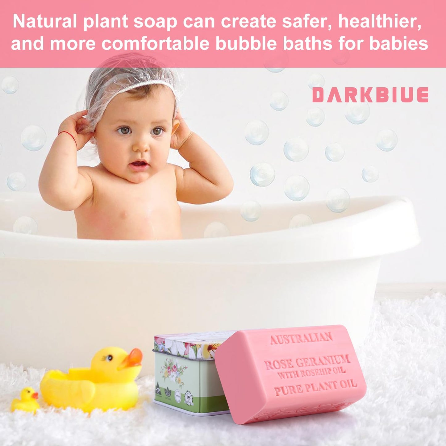 DarkBlue- Australian natural soap bar: bath soap bars; body soap bars;great scent(fragrance smell); cleansing well ; skin feeling soft;wash hair;shea moisture soap bars;rose soap bar (Rose Geranium)