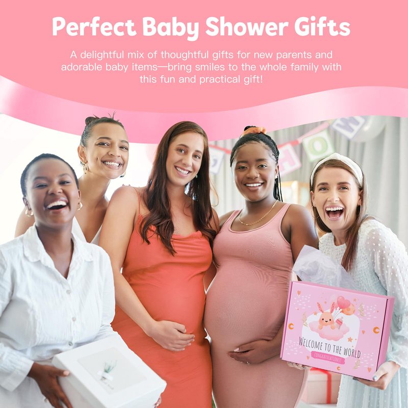 Baby Gift Set, Baby Girl Gifts, New Mom Gifts for Women, New Parents Gifts for Couples w/New Mom and Dad Tumbler Newborn Essentials for Gender Reveal, Baby Shower Pregnancy Gifts for First Time Moms