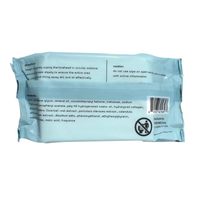 PB & JAY Collagen Makeup Remover Wipes | Korean Face Wipes (30 Count)