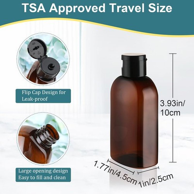 Cosywell Travel Bottles for Toiletries 6 PCS Travel Shampoo Bottles TSA Approved Travel Size Bottles Travel Containers Leak Proof Empty Lotion Bottles with Flip Cap