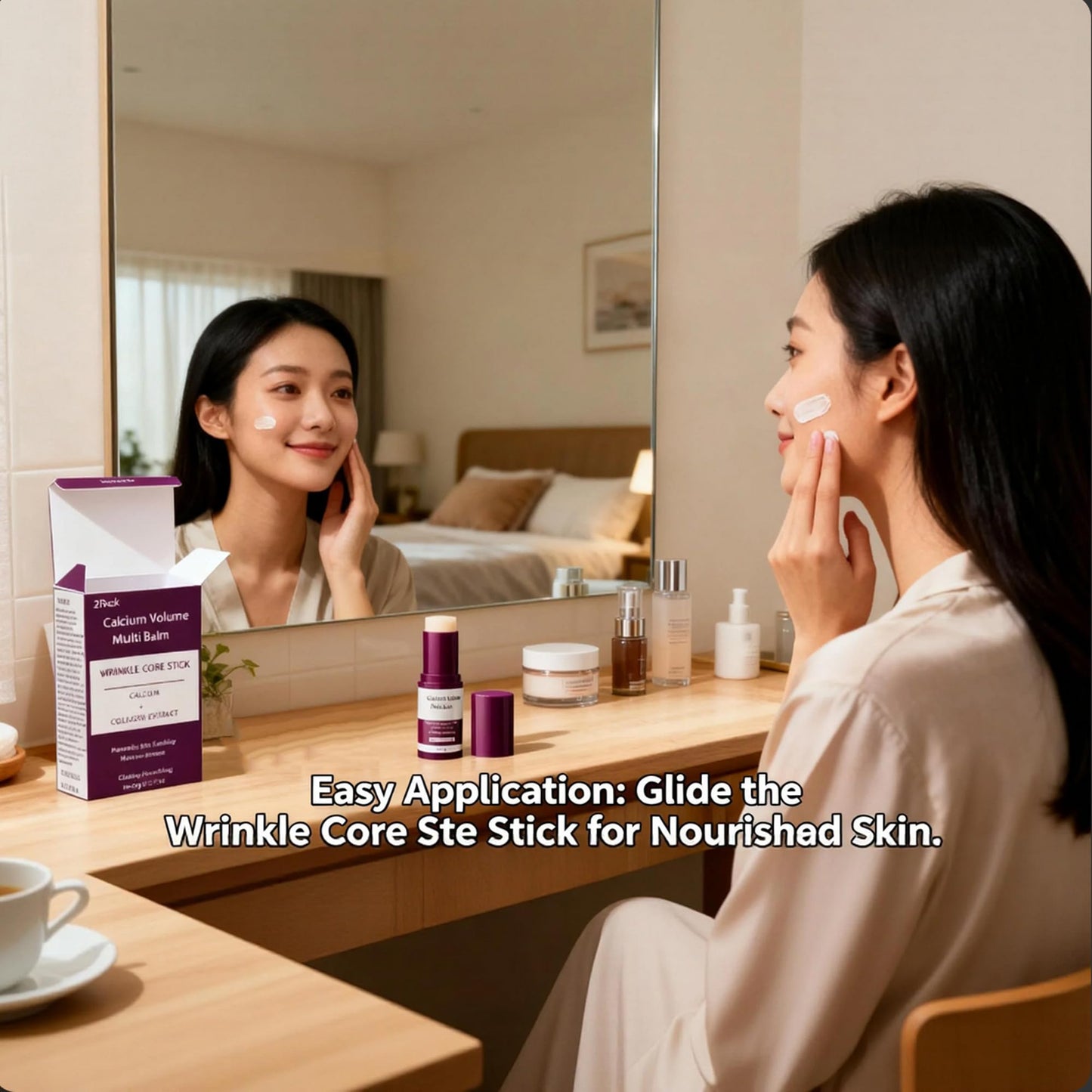 Reepic Cosmer 2-Pack Calcium Multi Balm Stick -Collagen Moisturizing Balm Stick for Face,Eyes & Neck, Anti-Wrinkle Eye Cream, Wrinkle Core Sticks For Firming Skin,Hydrating,Anti-aging