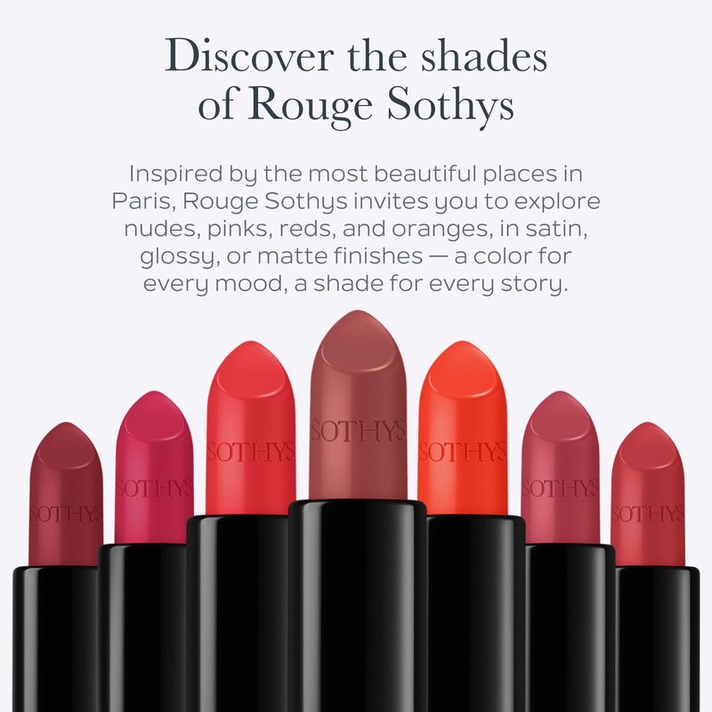 SOTHYS Rouge Intense Satin Lipstick – 236 Bois de Rose Vaugirard | Creamy Rosewood Lip Color with Hydration and Comfort | Long-Lasting Finish