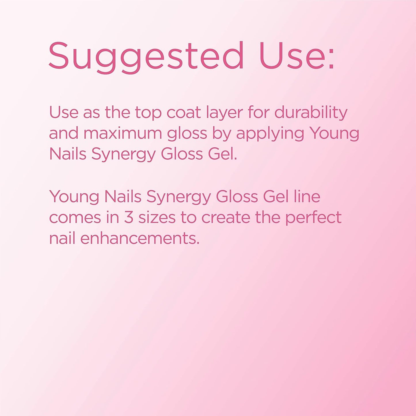 Young Nails Synergy Clear Gloss Finishing Gel - Builder Top Coat for Superior Adhesion & Strength, 15g
