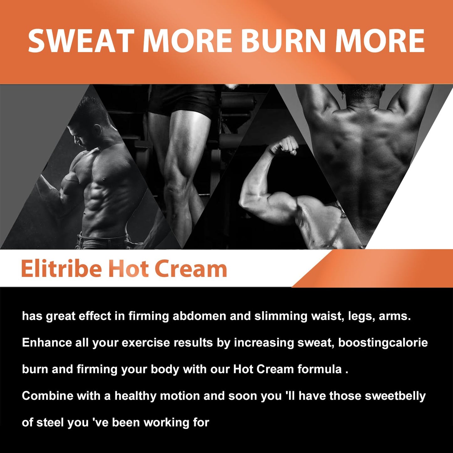 Elitribe Hot Cream Sweat Enhancer Lotion for Women and Men and Body Sculpting Cellulite Workout Ultra Moisturizing and Invigorating Body Firming Cream with Natural Oils - 8.45 Fluid Ounce