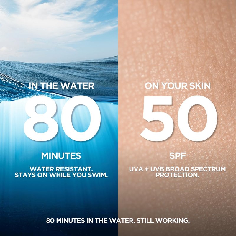 Surface Dry Touch Spray Sunscreen, Water Resistant, UVA/UVB Broad Spectrum, Fast Drying Protection, PABA Free - 6oz - SPF 50-3 PACK Reef Friendly, No Microplastics Formula