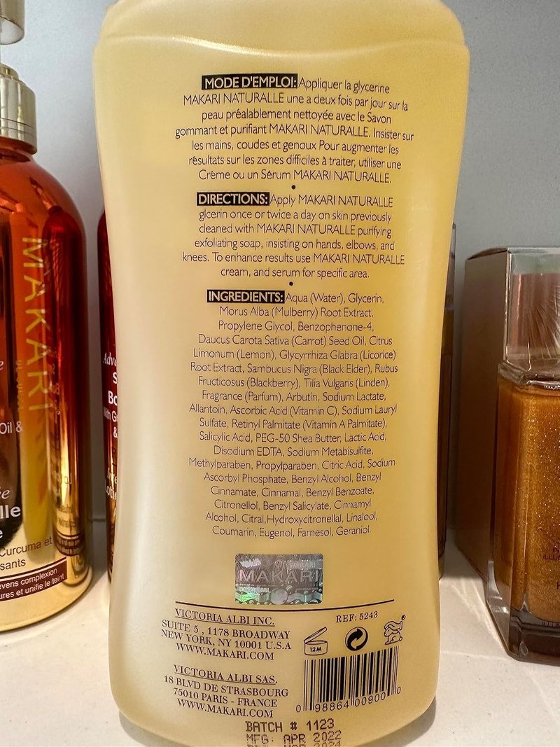 MAKARI Naturalle Carotonic Extreme Body Glycerin (16.6 oz) | Helps Brighten Skin and Fade Body Scars and Marks | Glycerin Oil for All Skin Types | Safe for Sensitive Skin and Kids Ages 12 and Up