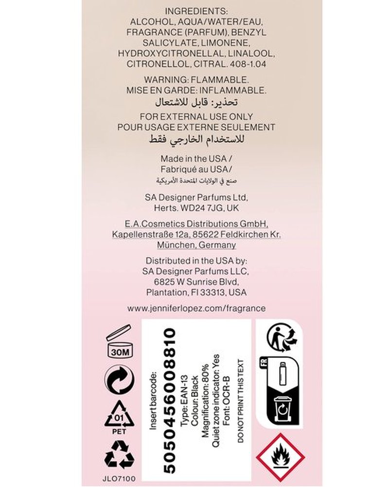 Jennifer Lopez Jlust Body Mist, 8.0 Ounce
