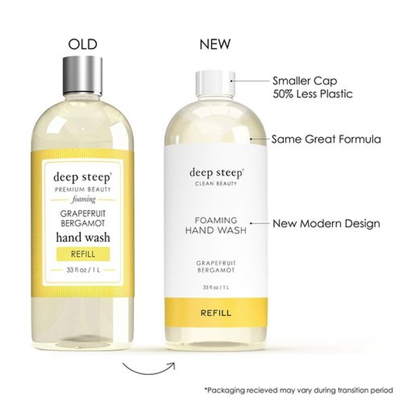 Deep Steep Foaming Handwash Refill, 33oz (Grapefruit Bergamot)