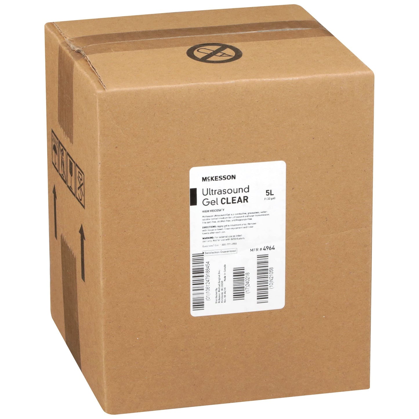 McKesson Clear Ultrasound Gel - Transmission Ultrasonic Gel - Water-Soluble - 5 Liter, 1 Count