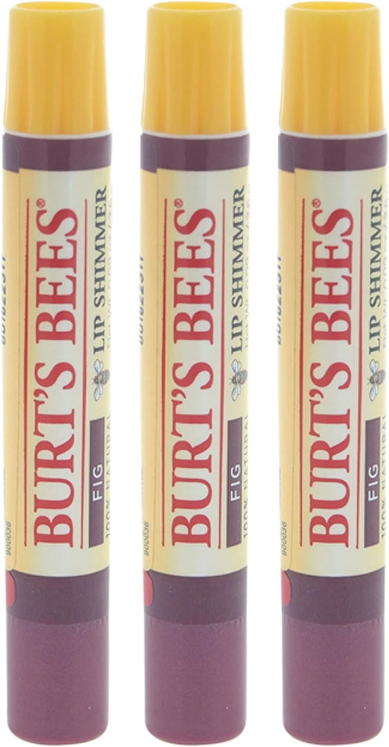 Burt's Bees Lip Shimmer, 100% Natural Moisturizing, with Peppermint Oil, Guava, 0.09 Oz - 6 Pack