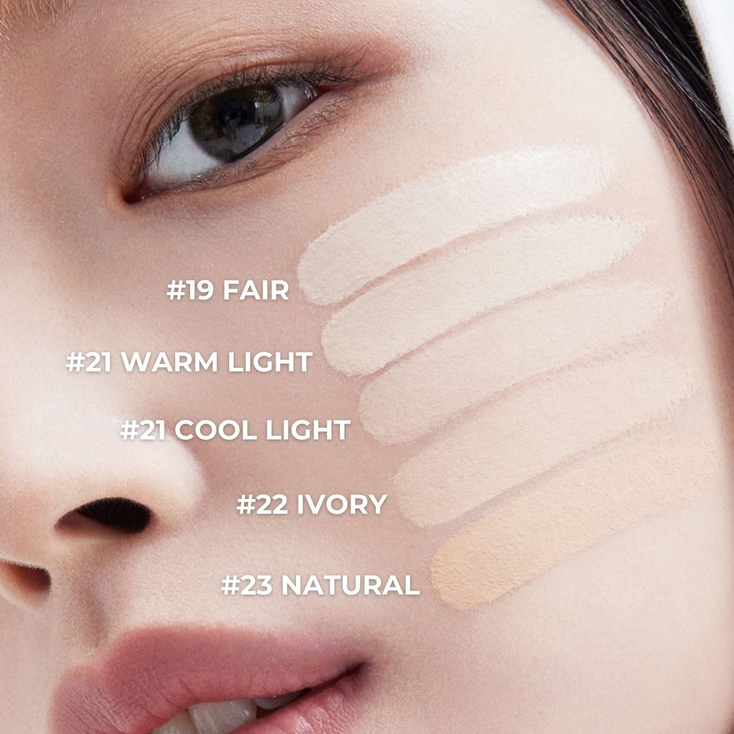 ABOUT TONE Skin Layer Cover Fit Concealer 5 Colors - Ultra Adherence Super Comfort Fit Liquid Concealer 24 Hours Long-Lasting Lightweight Coverage Vegan Korean Face Makeup (21 COOL LIGHT, 0.2)