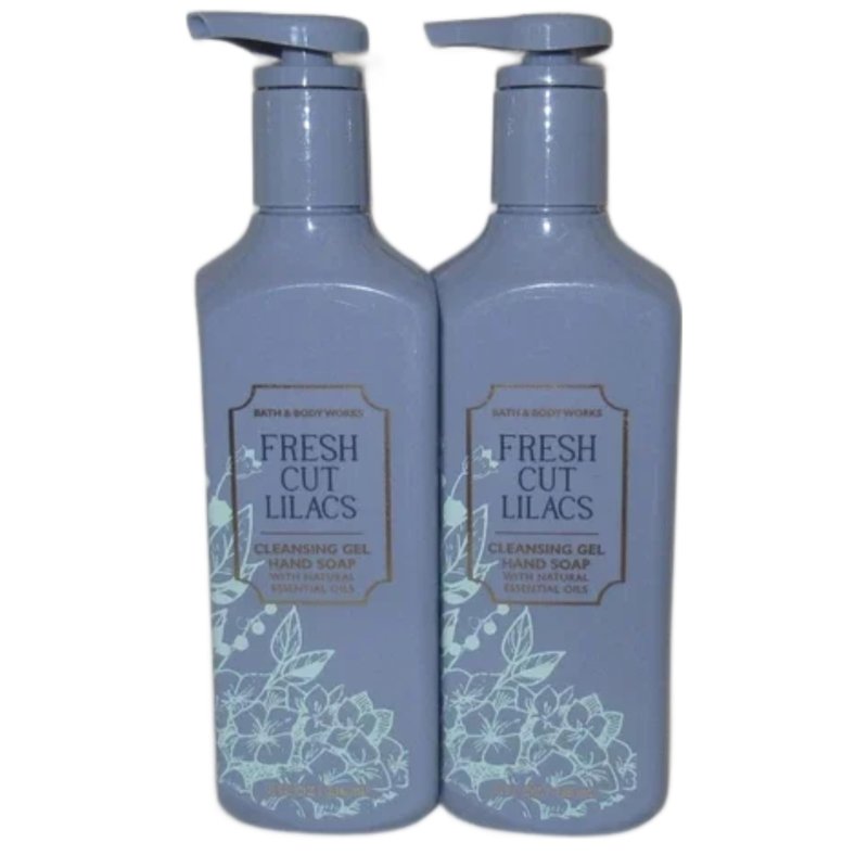 Bath & Body Works Fresh Cut Lilacs Hand Soap, Cleansing Gel, 8 Fl Oz (Pack of 2) (Fresh Cut Lilacs)