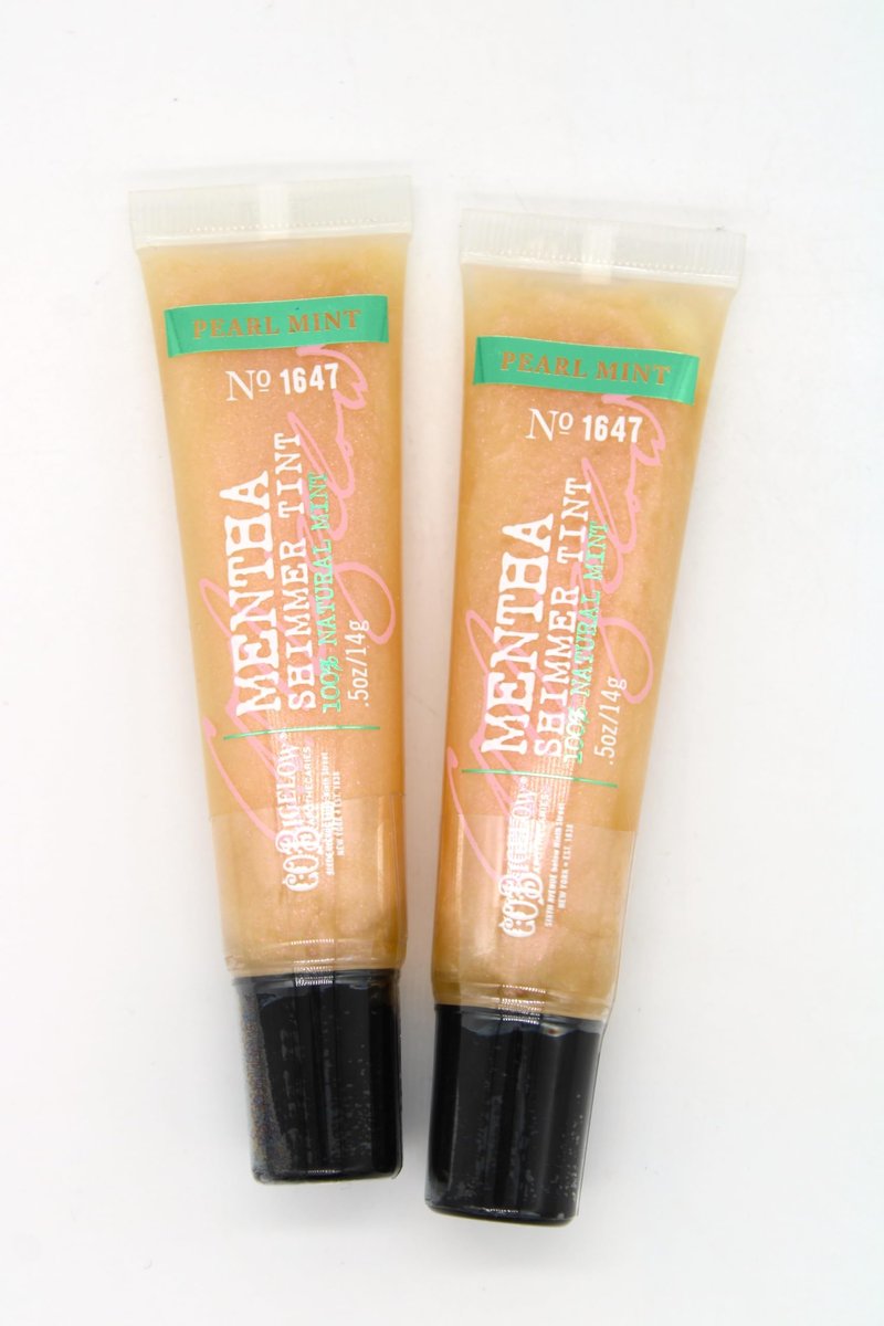 Pearl Mint (No. 1647), Bath and Body, Mentha Shimmer Lip Gloss, .47 fl oz each, 2 pack