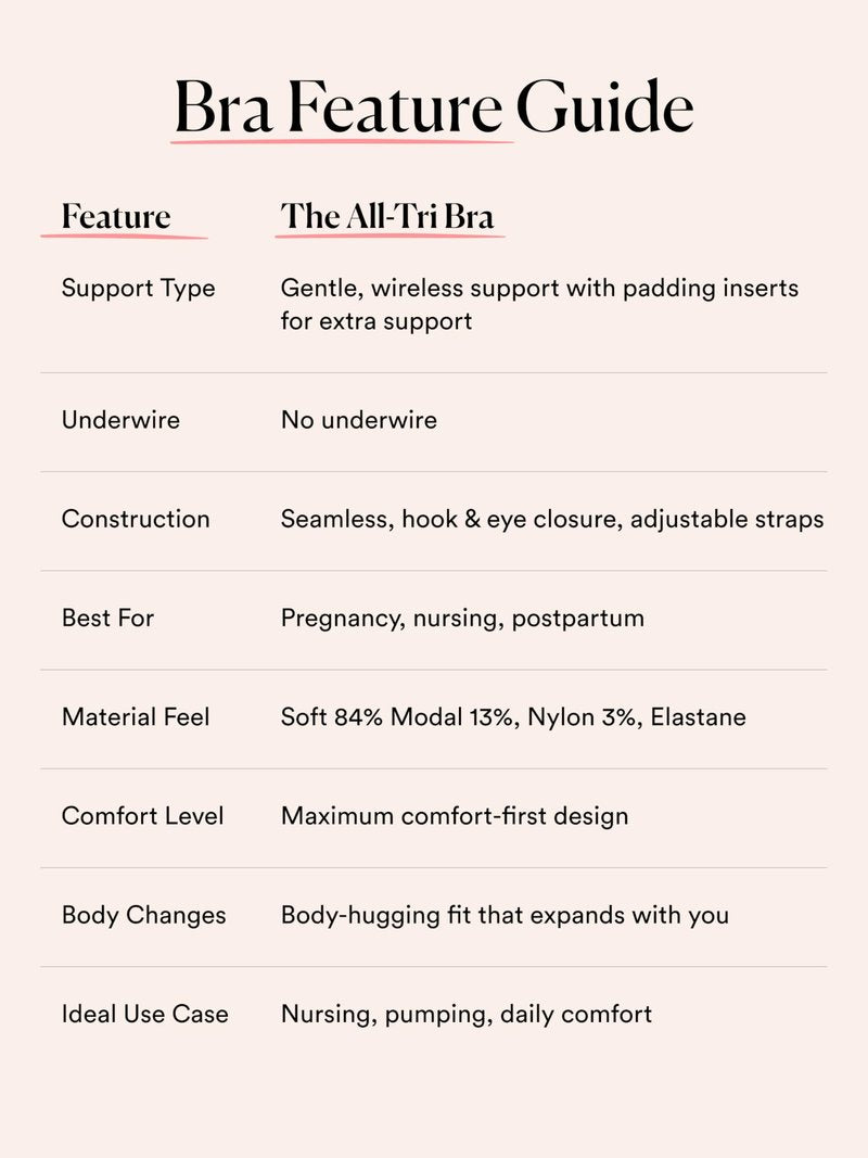 HATCH The All-Tri Maternity & Nursing Bra, Seamless & Wireless with Pull-Down Design & Adjustable Straps, Sand, X-Large