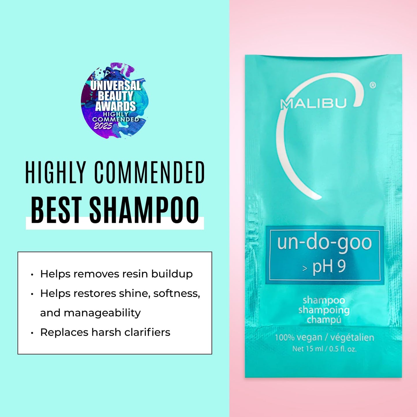 Malibu C Un-Do-Goo Clarifying Shampoo - Sulfate-Free, Removes Product Build-Up & Restores Shine