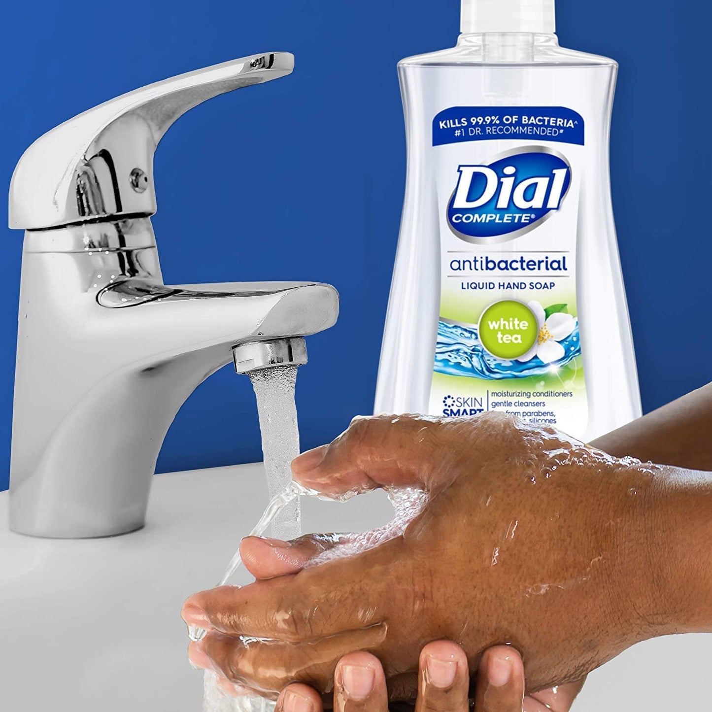 Dial Anti-Bacterial Liquid Soap with White Tea - 7.5 oz Pump (Pack of 6)