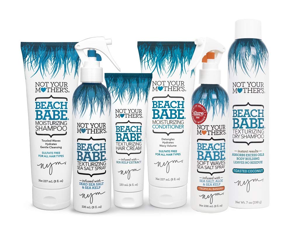 Not Your Mother's Beach Babe Sea Salt Spray - For Tousled Hair Texture with Matte Finish (8 fl oz, 3-Pack)