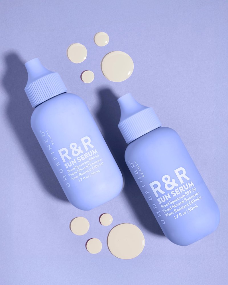 Undefined R&R Sun Serum SPF 50 PA++++ Mineral Sunscreen with Niacinamide, Water Resistant Broad Spectrum Protection & Blue Light Defense (Untinted)