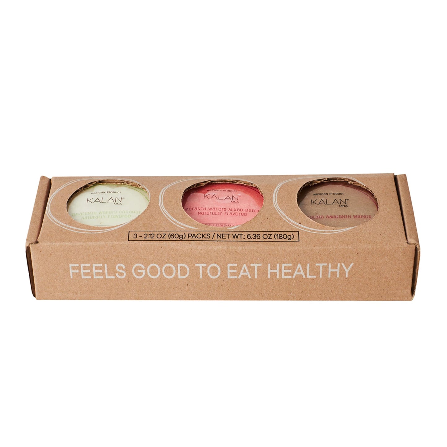 Kalan MNA Mix Amaranth Flour Wafer Thins, Vegan and Sugar-free, Pack of 3