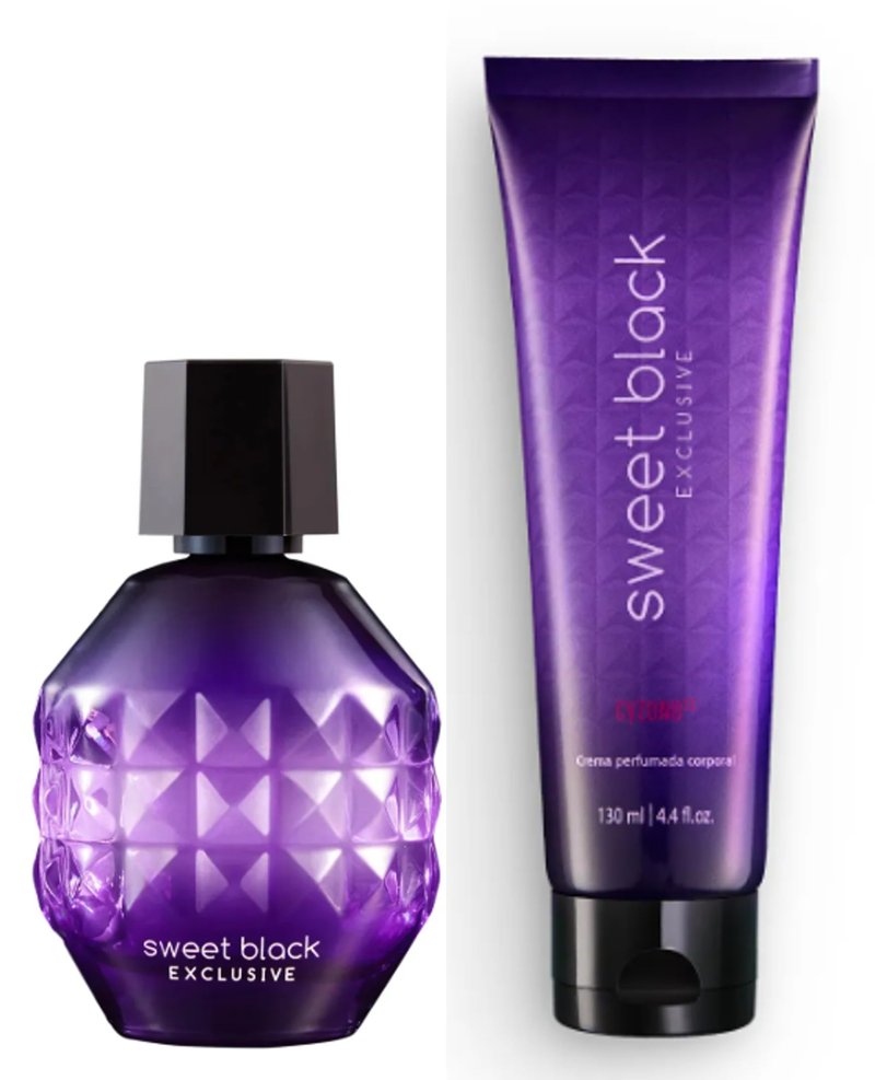 Cyzone Sweet Black Exclusive Set: Eau De Parfum 50 ml / 1.7 fl.oz. and Moisturizing scented body lotion 130 ml / 4.4 fl.oz.