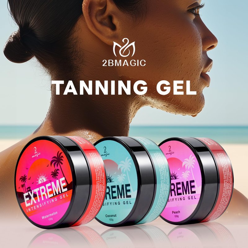 Coconut Bronzing Tanning Gel - Deep Tan Accelerator with Shea Butter & Jojoba Oil | Natural Hydrating Tanner - 100g / 3.53 oz