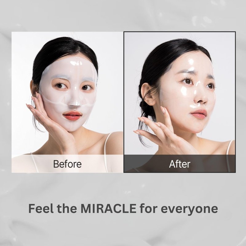 Oh My Pure AntiWrinkle Deep Collagen Hydrogel Korean Face Mask 3 EA, Ultimate Hydration, Glowing Skin, Made in Korea