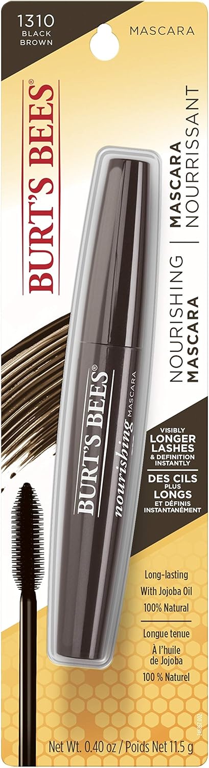 Burt's Bees 100% Natural Nourishing Mascara, Black Brown - 0.4 Ounce (Pack of 2)